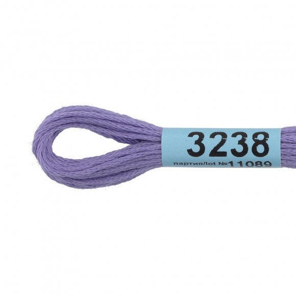 Нитки для вышивания Gamma мулине (3173-6115) 100% хлопок 24 x 8 м цв.3238 сиреневый