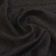 Ткань трикотаж Футер 2х нитка петля с лайкрой 240г пенье 180см антрацит пач.20-30кг
