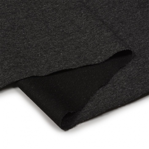 Ткань трикотаж Футер 2х нитка петля с лайкрой 240г пенье 180см антрацит пач.20-30кг Ткань трикотаж Футер 2х нитка петля с лайкрой 240г пенье 180см антрацит пач.20-30кг