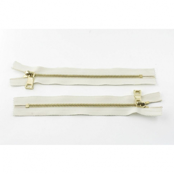 Молния металл №5 Premium светлое золото н/р 18см цв.D841 белый Молния металл №5 Premium светлое золото н/р 18см цв.D841 белый