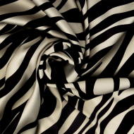 Ткань итальянский Сатин креп 105 г/м? 97% полиэстер, 3% лайкра шир.148 см арт.Sat.0582.2 цв.02 св.бежевый рул.25м