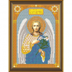 Рисунок на ткани бисер НОВА СЛОБОДА арт.БИС9005 А4 Архангел Гавриил 19х25 см