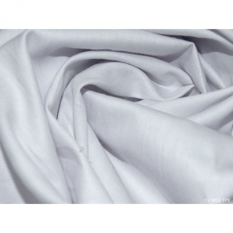 Ткань сатин гл/крашеный, 120 г/м?, 100% хлопок, цв.13-3802 неж.серый уп.220х300 см