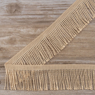 62186_Бахрома витая, 60 мм, цвет бежево-розовый светлый