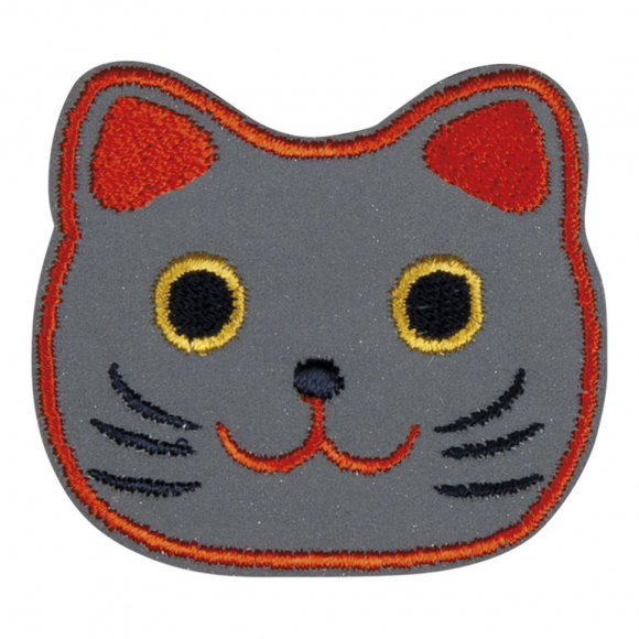 Термоаппликация "Кошка с оранжевым контуром"