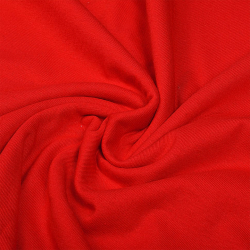 Ткань трикотаж Кулирка хлопок 145г опененд 100+100см красный 18-1763 уп.10м