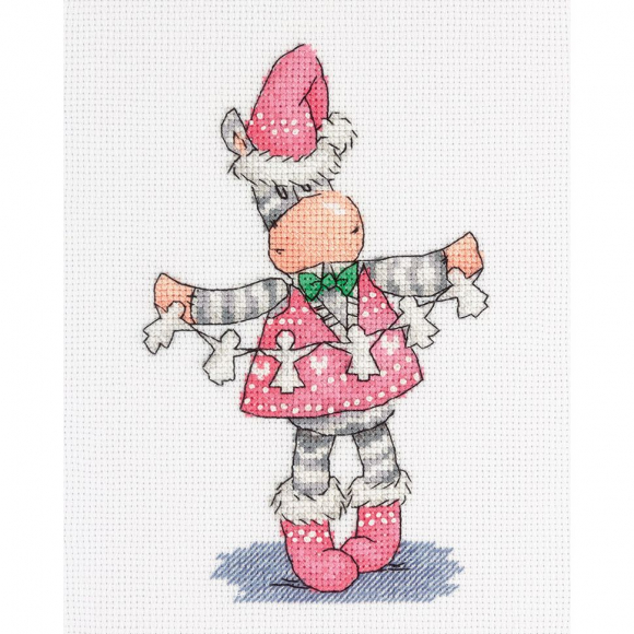 Набор для вышивания KLART арт. 8-275 Новогодняя гирлянда 12х18 см Набор для вышивания KLART арт. 8-275 Новогодняя гирлянда 12х18 см