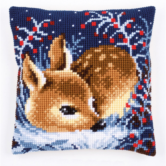 Набор для вышивания VERVACO арт.PN-0158266 Подушка Оленёнок 40х40 см