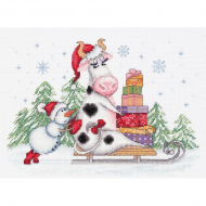 Набор для вышивания KLART арт. 8-422 А ну-ка, подтолкни! 28,5х21,5 см