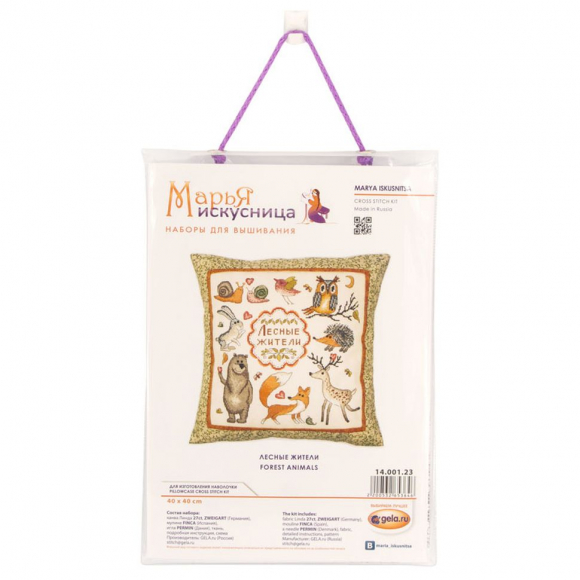 121941_Набор для изготовления наволочки "Лесные жители" 121941_Набор для изготовления наволочки "Лесные жители"