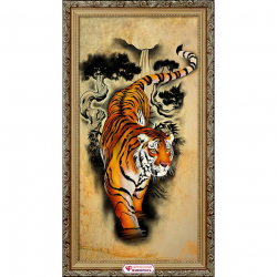 Набор для изготовления картин АЛМАЗНАЯ ЖИВОПИСЬ арт.АЖ.4124 Пергамент с тигром 30х60 см
