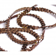 Пайетки на нитях 6мм Silver Base арт.TBY-FLKU06-SB цв.31 медный уп.73.12м