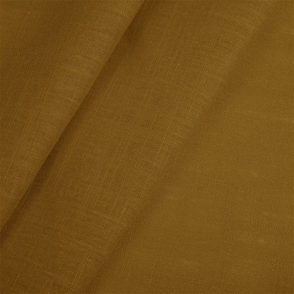 Ткань льняная 190 г/м? лен 40%, вискоза 60% шир.140 см арт.TBY.Li.1002.32 цв.32 горчица уп.5м