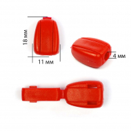 Наконечник для шнура пластик арт. 27101Н (? 4мм) цв.красный уп.500шт