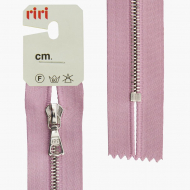 66094_Молния металл, Ni, неразъёмная, на атласной тесьме, 4 мм, 18 см, цвет 9413, светло-сиреневый