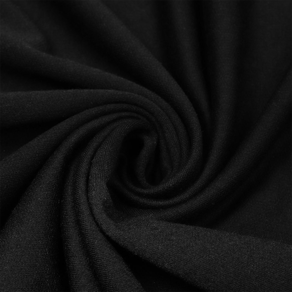 Ткань трикотаж Футер 2х нитка петля 100%пэ 220г 165см черный рул.35м Ткань трикотаж Футер 2х нитка петля 100%пэ 220г 165см черный рул.35м