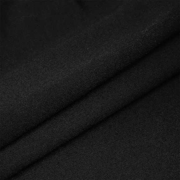 Ткань трикотаж Футер 2х нитка петля 100%пэ 220г 165см черный рул.35м Ткань трикотаж Футер 2х нитка петля 100%пэ 220г 165см черный рул.35м
