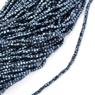 Бусины граненые (стекло) на нитях арт.TBY-C-1  2мм  цв.02 AB черный уп.2шт х50 бусин