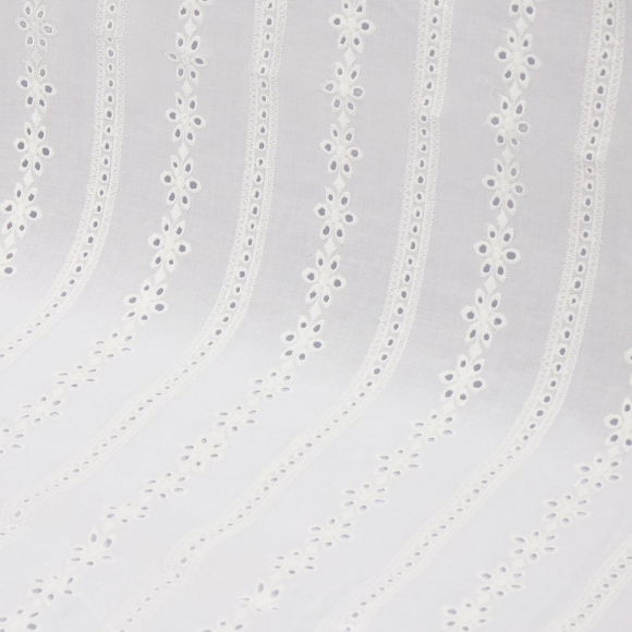 Ткань шитье 100 г/м? 100% хлопок шир.150 см арт.TBY.Emb.8002.1 цв.01 белый рул.14,62м