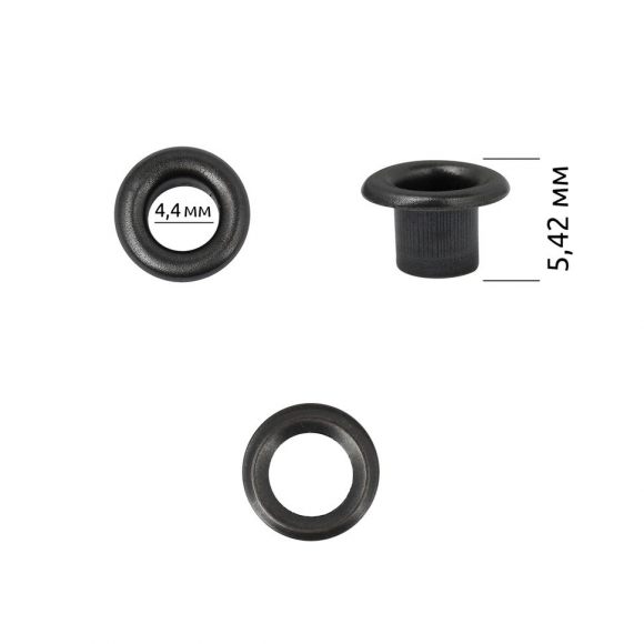 Люверсы сталь New Star №2 (? 4,4мм, h 5,42мм) цв.оксид уп.500шт Люверсы сталь New Star №2 (? 4,4мм, h 5,42мм) цв.оксид уп.500шт