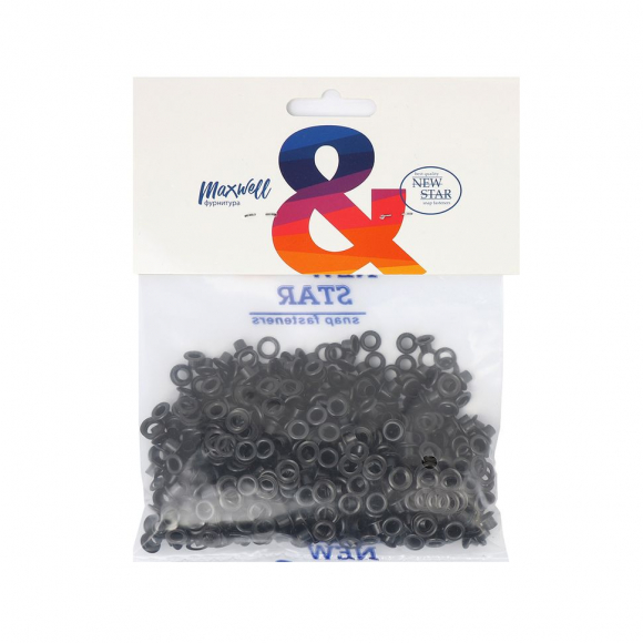 Люверсы сталь New Star №2 (? 4,4мм, h 5,42мм) цв.оксид уп.500шт Люверсы сталь New Star №2 (? 4,4мм, h 5,42мм) цв.оксид уп.500шт