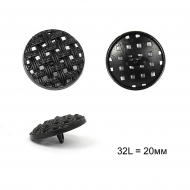 Пуговицы металлические С-ME325 цв.черный 32L-20мм, на ножке, 12шт