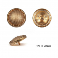 Пуговицы металлические С-ME343 цв.т.золото 32L-20мм, на ножке, 12шт