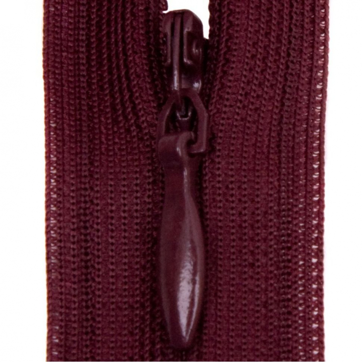 Молния потайная нераз 55см S-864 бордовый темный SBS уп.100шт