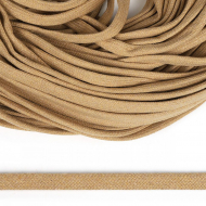 Шнур плоский х/б 12мм классическое плетение TW цв.004 бежевый уп.50м