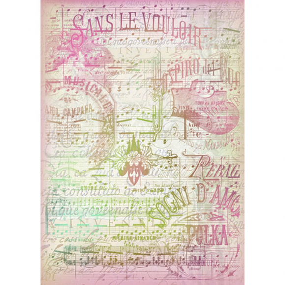 78216_Бумага рисовая мини - формата "Музыкальная партитура"