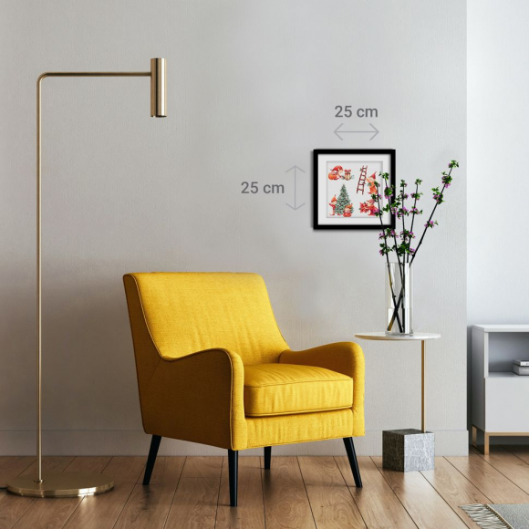 Набор для вышивания "Рождественские гномы", канва лён 28 ct