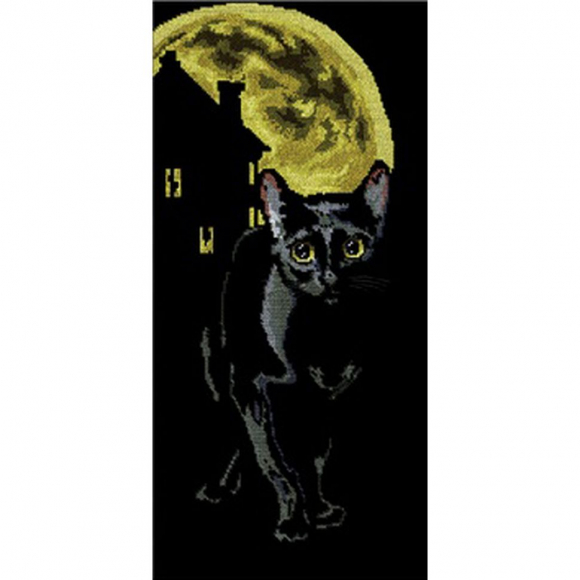 Набор для вышивания мулине НИТЕКС арт.0030 Полнолуние 26х54 см