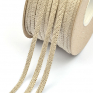Шнур плоский х/б 07мм 6649 цв.071 льняной уп.50м