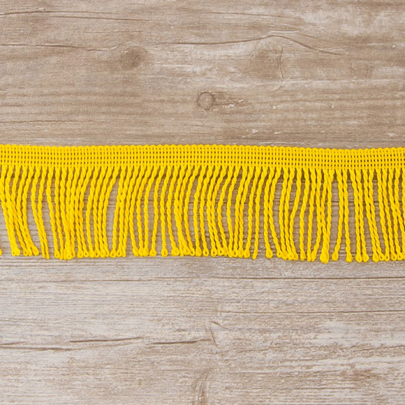 Бахрома витая, 60 мм, цвет яичного желтка