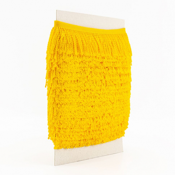 Бахрома витая, 60 мм, цвет яичного желтка