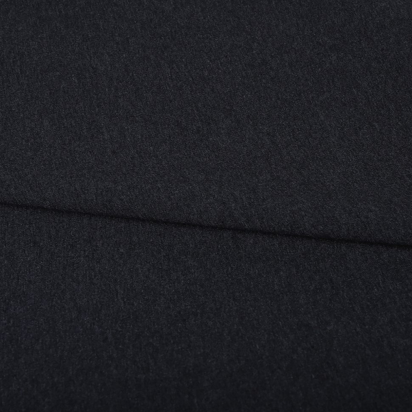 Ткань трикотаж Футер 2х нитка петля с лайкрой 230г пенье 180см т.синий меланж уп.6м