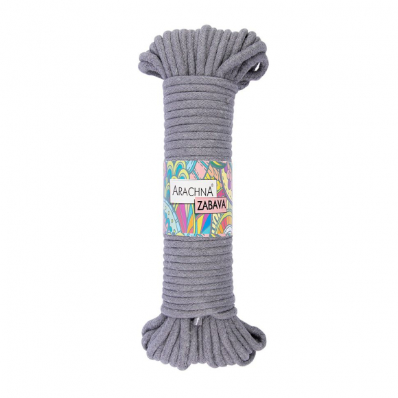 Пряжа ARACHNA ZABAVA (51% хлопок, 49% полиэстер) 3х330г/25м цв.104 серый Пряжа ARACHNA ZABAVA (51% хлопок, 49% полиэстер) 3х330г/25м цв.104 серый