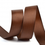Лента Ideal репсовая в рубчик шир.20мм цв. 855 коричневый уп.27,42м