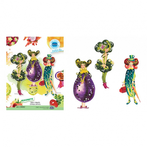 Набор для декорирования РТО арт.CW002 Сочные фрукты 5,9х15, 5,7х13, 6,2х14,6 см