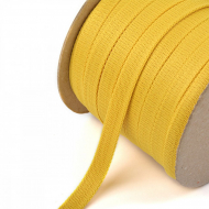 Шнур плоский полиэфир 12-15мм арт. 06с2341 цв.453 св.желтый уп.50м