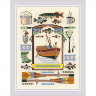 Набор для вышивания РИОЛИС арт.2050 Удачный улов 18х24 см Набор для вышивания РИОЛИС арт.2050 Удачный улов 18х24 см
