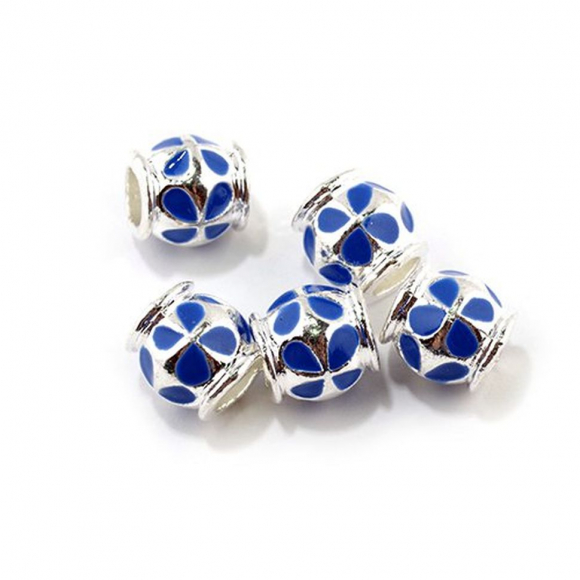 Бусины металлические с эмалью арт.PN-F155 10х10мм, in ? 5мм