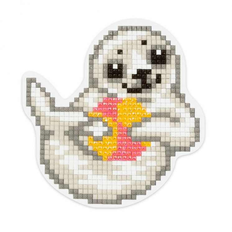 Кристальная мозаика ФРЕЯ арт.ALVM-048 Тюлень (магнит) 9х9 см