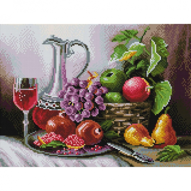 Набор Белоснежка для изготовления картин со стразами на подрамнике арт.БЛ.511-ST-S Натюрморт с фруктами 30х40 см