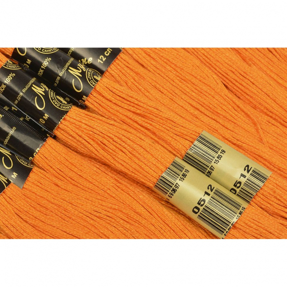 Нитки мулине цв.0512 т.оранжевый 12х10м С-Пб Нитки мулине цв.0512 т.оранжевый 12х10м С-Пб