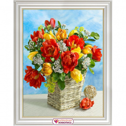 Набор для изготовления картин АЛМАЗНАЯ ЖИВОПИСЬ арт.АЖ.1877 Голландский букет 30х40 см