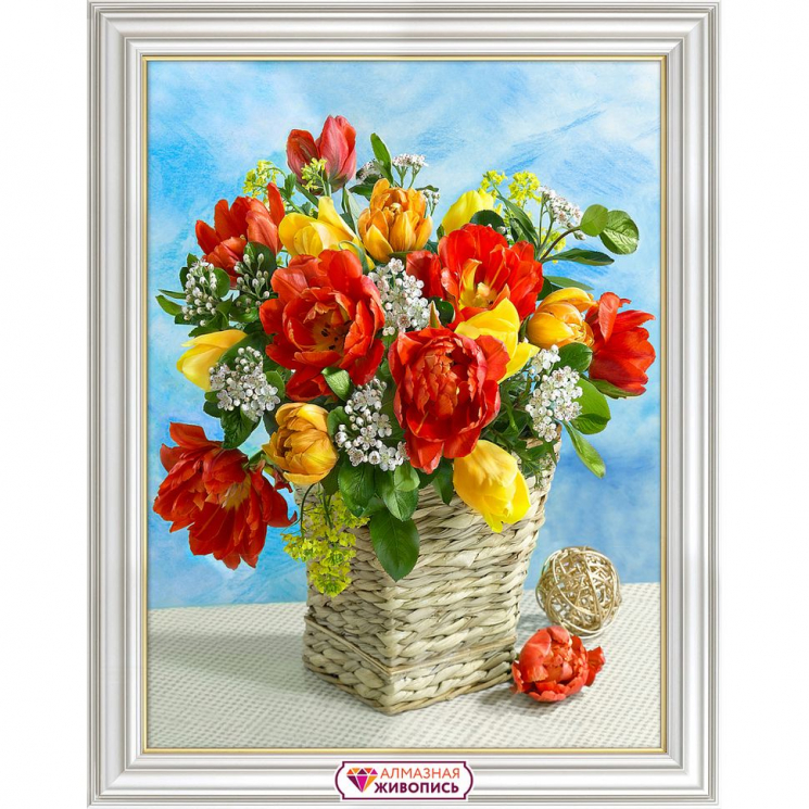 Набор для изготовления картин АЛМАЗНАЯ ЖИВОПИСЬ арт.АЖ.1877 Голландский букет 30х40 см