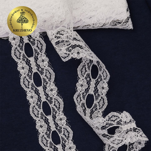Кружево-трикотаж KRUZHEVO арт.TBY 1671 шир.25мм цв.02 молочный уп.9,14м Кружево-трикотаж KRUZHEVO арт.TBY 1671 шир.25мм цв.02 молочный уп.9,14м