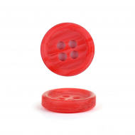 Пуговицы пластик CN 2732 цв.10 красный 16L-10мм, 4 прокола, 72 шт