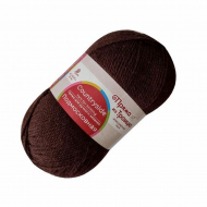 Пряжа для вязания ТРО Подмосковная (50% шерсть, 50% акрил) 10х100г/250м цв.0017 шоколад